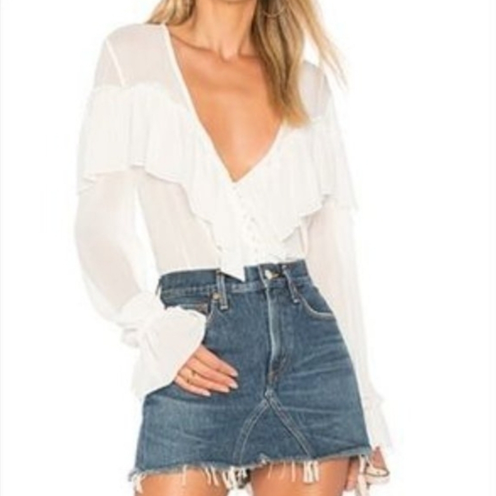 Majorelle Mariel Ruffle Blouse size XS
